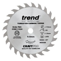 Trend CSB/11524 Craft Saw Blade 115mm X  24T X 9.5mm £5.99